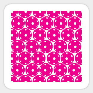 Pink pickleballs all over Sticker